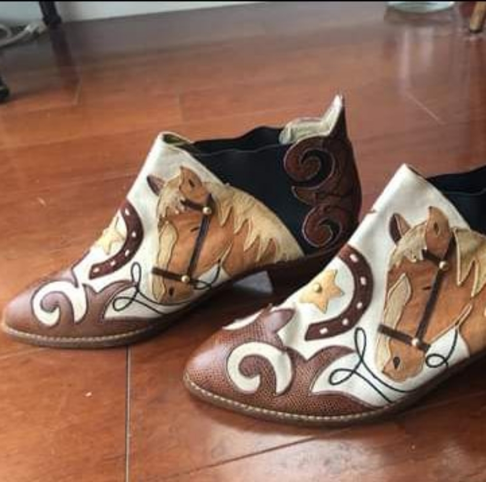 EUC Vintage Zalo Horse Booties as seen in Chasing Unicorns Campaign Phot…